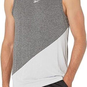2/$20 Reebok Men's Workout Ready Melange Tank, size S